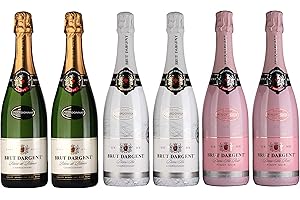 Brut Dargent Assorti dégustation - Vin effervescent 2x Chardonnay Brut, 2x Ice Chardonnay, 2x Ice Rosé Pinot Noir - Méthode traditionnelle (6 x 0.75 L)