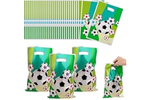 UWOBEFO 30 Pièces Sachet Bonbons Foot Sac de Faveur de Football Sac Bonbon Anniversaire Sachet Bonbons Anniversaire Foot Sachet Bonbons Football Sachet Bonbons Anniversaire Football pour Biscuits Noix Bonbons