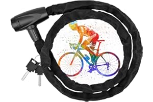 Husgw Lucchetto Bici Catena, 120CM Bicicletta, Antifurto Blocco Alta Qualità, Moto, Varie Biciclette, Motocicli