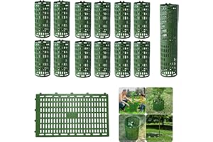 Wuyue Hua Lot de 12 protections de tronc d'arbre avec attaches torsadées, redimensionnables pour différentes tailles d'arbres ou de plantes, évitant les dommages causés par l'écorce d'arbre (vert)