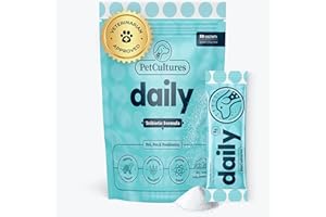 PetCultures Probiotiques pour Chiens, Santé Intestinale PRE, Pro et Post-biotiques Poudre Supplémentaire avec Enzymes Digestives, Probiotiques pour Chiens pour la Santé Digestive (Daily)
