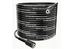 XMPEKO M22-14MM Pressure Washer Hose 15M/50FT, Kink Resistant 2610 PSl/180Bar High Power Washer Extension Pipe,Resistant Flexible Jet Wash Hose Threaded Solid Water Pipe Connections