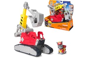 RUBBLE & CREW Ruben & Compagnie - Grue Puissante De Charlie - Voiture Figurine Pat Patrouille À Collectionner - Dessin Animé Aventures Constructions - Pat Patrouille Jouet - Voiture Enfant - Jouet Enfant 3 Ans Et +