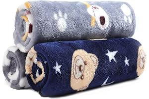 DEMIGREAT Demigeat Koc dla psa, puszysty, nadaje się do prania, dla małych, średnich psów i kotów, 3-pak, miękki koc do przytulania dla psa i kota na wiosnę i lato, koc dla zwierząt domowych, do łóżka, pudełka