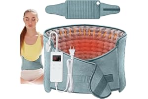 Aasonida Elektrisches Heizkissen mit 6 Heizstufen,Wärmekissen für Rücken Nacken Schulter Bauch weiche Flanelloberfläche