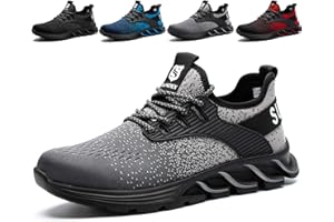 SUADEX Arbeitsschuhe Herren Damen Sicherheitsschuhe Stahlkappenschuhe Sportlich Atmungsaktiv Arbeitsschutzschuhe Schutzschuhe mit Stahlkappen