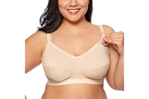 Gratlin Femme Soutien-Gorge d'allaitement Grande Taille en Coton sans Armature