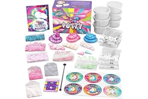 Original Stationery Putty Slime Aura de Unicornio, Kit de Masilla Tipo Slime Que Brilla en la Oscuridad- Fidget Antistress para Niños Set Manualidades Unicornio para Niñas Regalos Niños