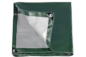 TOONGEEN Tarpaulin Waterproof Heavy Duty 5m x 5m 170g/m², Premium Green Tarpaulin Tarp Sheet/Cover with 20 Reinforced Eyelets Ideal for Camping, Garden, Ground, Lawns, Patios