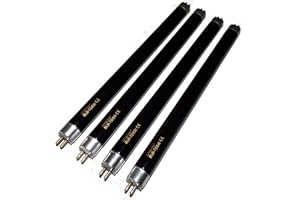 UVBrite® 4-Pack F6T5-BLB 6W (Watt) Ultraviolet Blacklight Bulb for UV Money Checker Fake Bank Note Detector