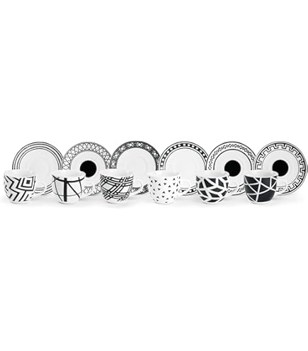 Tognana Gipsy Soft Kaffeetassen Set - 6 Tassen Mit Untertassen Aus Porzellan Im Italienischen Design