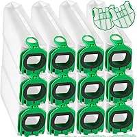ROMIVO 12 Stück Staubsaugerbeutel kompatibel mit Vorwerk Kobold VB100 FP100 VB 100 FP 100, Premium Filtertüten Ersatz Staubbe