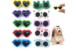 DHER 10 Stück Hunde-Haarspangen Tierhaarschleifen Haustier-Haarspangen Kleintier-Haarspangen Super niedlicher Hundekopfschmuck, niedliches Katzen- und Hundeparty-Zubehör (A)