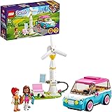 LEGO Friends L’Auto Elettrica di Olivia, Macchinina Giocattolo e Stazione di Ricarica Ecologica da Costruire, Giochi per Bamb
