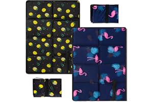 Jesustree Cojín de Asiento al Aire Libre, 2 Piezas Estera Plegable Portáti Almohadilla Impermeable para Niños, Sentarse de Viaje para Estadio, Parque Caminatas, Picnic, Acampa, Senderismo y Caza