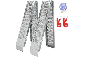 LIEKUMM 2PCS Motorcycle Ramp, 210 x 22 cm Motorbike Ramps for Vans, 440 kg Capacity Van Loading Ramp Folding, Car Ramps for Dirt Bike, Motorcycle, Trailer, ATV, UTV, Tractor, Lawn Mower