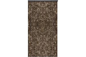 Arsvita Flauschvorhang 80x200 cm in Meliert beige - braun, Perfekter Insekten- und Sichtschutz für Ihre Balkon- und Terrassentür, viele Farben