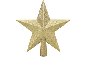 ‎ANECO ANECO Glitzernde Mini-Weihnachtsbaumspitze, bruchsicher, kleiner Weihnachtsbaumschmuck, Baumspitze für Feiertagsdekoration oder Heimdekoration