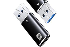 ANDTOBO [10Gbps] Adaptador USB C Hembra a USB Macho, Adaptador USB 3.1 A a USB C SuperSpeed Data Sync Compatible con iPhone 16/16 Plus/16 Pro Ma, Auriculares tipo C, Laptop, Cargador, Quest Link- Negro