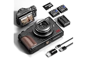 NBD Appareil Photo numérique 4K, Caméras 56MP pour la Photographie, Caméra Vlogging pour Youtube avec Zoom 16X, Arte SD 32GB 2406 (Vert)