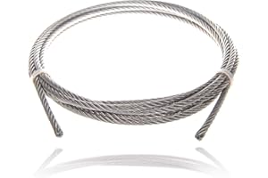 Drahtseile24 Edelstahlseil, Edelstahl Drahtseil, Edelstahldrahtseil V4A | 7x7 | 0,5mm Stärke | 20m Länge | Meterware