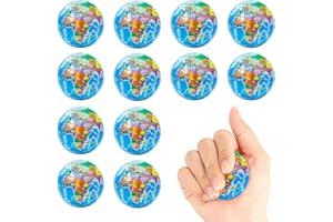 Wekuw 12 sztuk antystresowych piłek zabawkowych, globusowych piłek antystresowych, do redukcji stresu, zabawka dla dzieci i dorosłych, upominek, prezent dla gości na urodziny dziecka