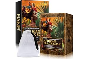 ONZNOZ Afrykańskie czarne mydło 100 g, organiczne ręcznie robione afrykańskie czarne mydło, nawilża i równoważy tłustą skórę, pomaga zwalczać trądzik i przeciwstarzeniowe, usuwa zanieczyszczenia i blaknie