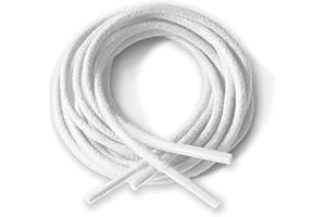 LACESTAR Round Waxed Cotton Thin Shoelaces 2.5mm Wide 75cm 100cm 125cm Long Dress Wax Cord Laces Brogues Shoes Boot
