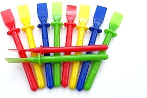 a2bsales 10 x Glue Spreaders - Plastic Kids Pva Paste Adhesive Spatula - Craft Accessory