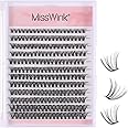 Heyu-Lotus 240 PCS Individual Lashes, 40D Cluster Lashes, D Curl Cluster Eyelash Extensions, 8-16mm Mixed Length Cluster Lashes Natural False Eyelashes DIY Eyelashes Extensions