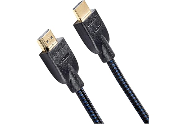 AmazonBasics High-Speed Braided HDMI Cable-3 Feet-Supports Ethernet,3D,4K & Audio Return (Black)