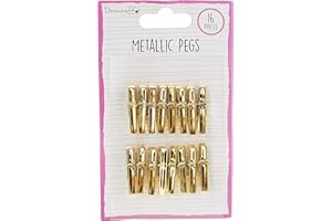 Dovecraft Essentials-Pinzas metálicas, Color Dorado, multicolor, Talla Unica