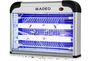 WADEO Insetticida elettrico, antizanzare Killer, lampada antizanzare con luce UV, per interni e giardini, 20 W, 100 m²