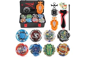 Baybledas Gyro Burst Turbo Blade Kit de toupie 4D avec toupie Bleue et unité d'émission 8