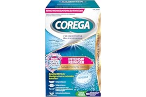 ‎COREGA Corega Intensiv Reiniger (Tabs) für Voll- und Teilprothesen, Retainer und Aligner, Zahnschutzschienen und andere herausnehmbare Zahnspangen, 1x108 Stk.