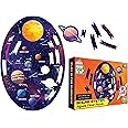 Playhills Kids Solar System Puzzle 108 pcs with Planet-Shaped-Pieces Mega Jigsaw Floor Puzzle 45 x 30 CM for Children | Early Learning Gift for Boys, Girls Age 6+ Years