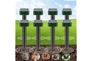 BOJYS Repelente Solar para Topos 8 Pieza, Repelente de Hormigas Reina para jardín y Camping, Gopher, Repelentes de Serpientes Topos, Gopher y Otros Repelentes de Toposs