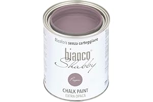 bianco Shabby® Prugna Kreidefarbe Wasserbasis für Alle Oberflächen einfach zu verarbeiten ohne schlechten Geruch - Chalk Paint Extra Matt (1 Liter)