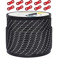 HIKEMAN 50M reflektierende Schnur Guy Seile Outdoor Zelt Führungsseil 100% Nylon Schnur Windlinie mit 10 Stück…