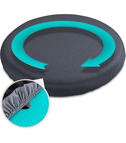SUQ Auto Roterende Kussen, 360° Auto Swivel Kussen, Stoel Zitkussen, Memory Foam Mat Kussen, Cirkel Draagbare Pad Relieving Pads voor Thuis Auto, Voertuig SUV Auto Accessoires (Beige