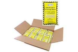 MAYDAY INDUSTRIES Mayday Pouch Water, Coast Guard Emergency Water, 5-Year Shelf LIfe, Disaster Preparedness Supplies for, Earthquake, Fire, Flood, Leak-Proof Pouches, 4.225 Oz/125Ml 50 Pack