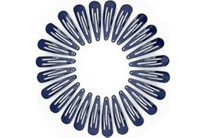 YISCOKO Hair Clips for Girls Women,2 Inch Snap Hair Clips,Snap Clips Kids Barrettes Girls' Navy Hair Accessories(24 PCS Navy Blue)