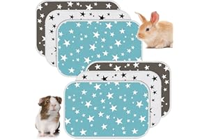 NAMALU 6 Fodere per Gabbie per Porcellini d'India Cuscinetti per Pipì per Gabbia Assorbenti Riutilizzabili Lavabili Pad per Pipì per Coniglio Criceto Piccoli Animali, 3 Stili (24 x 35 Pollici)