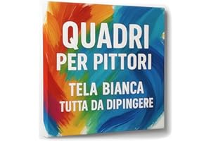 ConKrea – Tela Quadro per Pittori Intelaiato 120x120 cm – Cotone 70% da 370g su Telaio in Legno, Perfetta per Tecniche Pittoriche e Artistiche