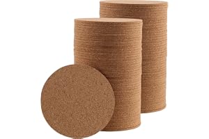 MUNGHOK Förpackning med 50 10 cm diameter 3 mm tjocka runda korkunderlägg, brun, absorberande, värmeisolerande, hållbar, mult