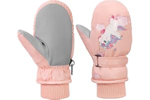 ‎MOKO MoKo Kinder Skihandschuhe, Winter Fäustlinge Handschuhe Winddicht Wasserdicht Sport Handschuhe für Skifahren Radfahren Snowboarden Outdoor-Aktivitäten für Jungen Mädchen