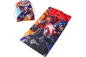 MARVEL Idea Nuova Disney Frozen 2 Sling Bag and Cozy Lightweight Sleeping Bag, 46” L x 26” W, Ages 3+