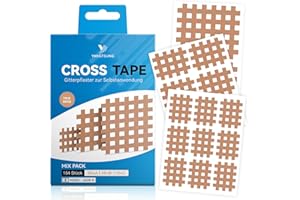 ‎YANGTSUNG YANGTSUNG Cross Tape Grid Tape Mix, Pack of 154, Waterproof Acupuncture Plasters, Strong Hold Acupressure Plasters, Cross Tape, Grid Plasters, Pain Points, Versatile