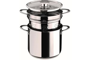 MEPRA Gourmet Cuocipasta, 22 cm, Acciaio Inossidabile 18/10, 5 Litri