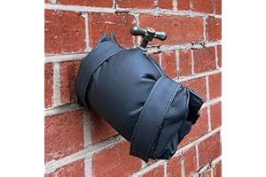 Flatro Tap Covers for Outdoor Taps Insulation Cover - Waterproof Leather Jacket for Outside Tap Cover Frost Protector - 24 cm Universal Easy Fit Outdoor Tap Cover for Winter